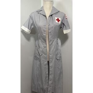 Mercantile Vintage American Red Cross Uniform Volunteer Military Nurse Dress 10